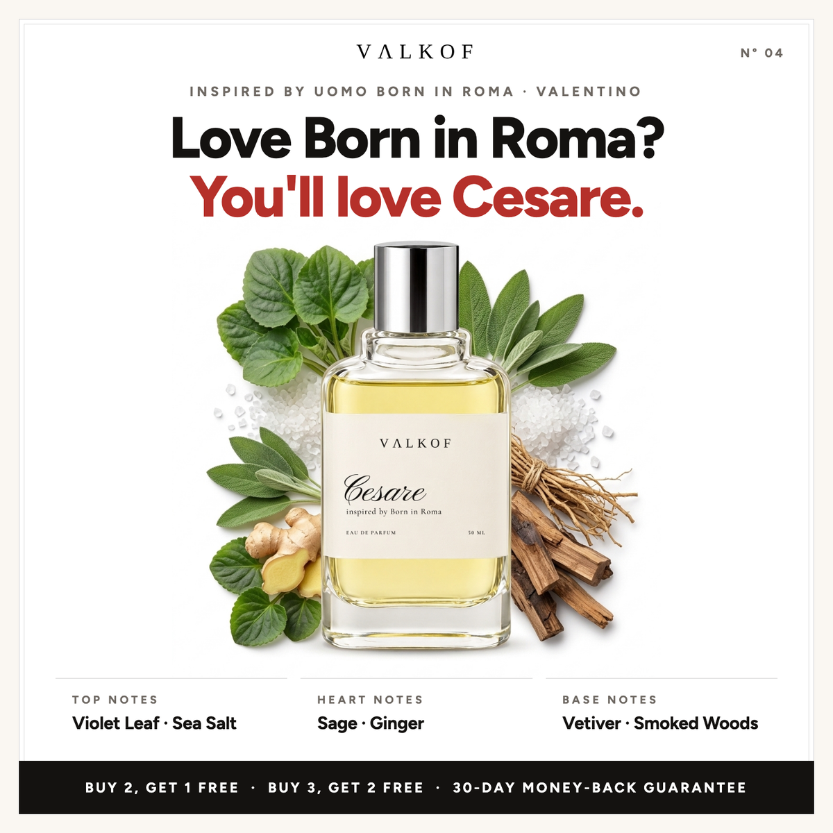Valkof CESARE notes — inspired by Born in Roma