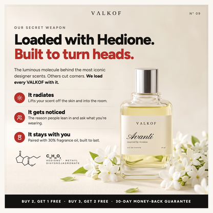 Loaded with Hedione. Built to turn heads.